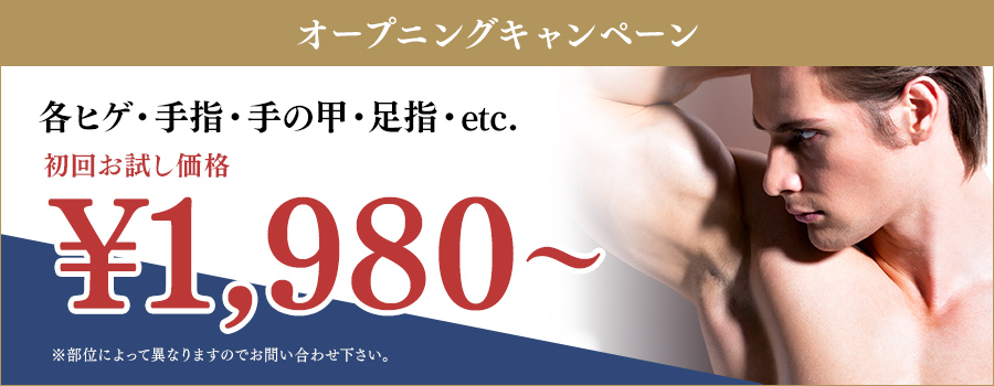 オープニングキャンペーン　初回お試し価格 ¥1,980